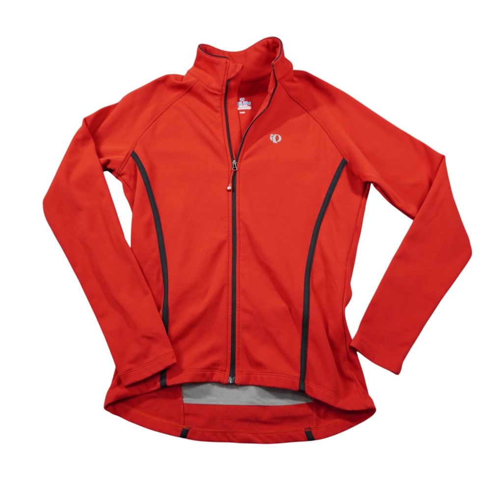 Pearl Izumi SELECT Series Cycling‎ Jacket Red Black Full Zip Fleece Lined Large